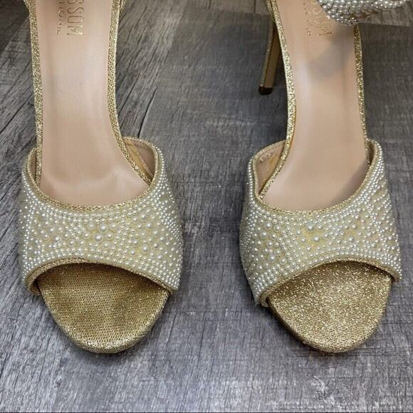 De Blossom Collection Isabella Pearl Heels Size 10 - Picture 6 of 12